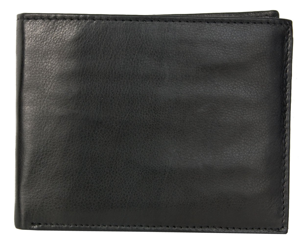 FLW Black soft genuine leather wallet without any logos or markings