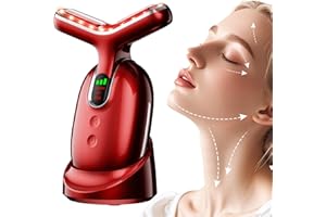 KETAN 3-in-1 Beauty Massager for Face and Neck, Red-Light-Therapy-for-Face and Neck, Face culpting Wand with 3 Color, at-Home Face Tool for Skin Care