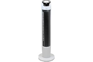 Genesis Powerful 43 Inch Oscillating Tower Fan with Max Air Quiet Technology and Remote, White (G5TOWERFAN)