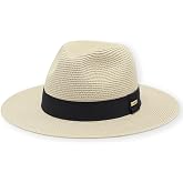 Packable Panama Hat for Men &amp; Women - Breathable Unisex Fedora Style Sun Hat in 3 Size for Beach, Travel and Everyday