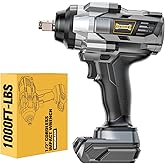 DIYtoolifz Cordless Impact Wrench 1/2 inch Compatible with DeWalt 20v Battery, 1000Ft-lbs(1360N.m) High Torque Impact Driver with 4-Modes, LED Light, Electric Impact Gun for Car/Truck/Mower(Bare Tool)