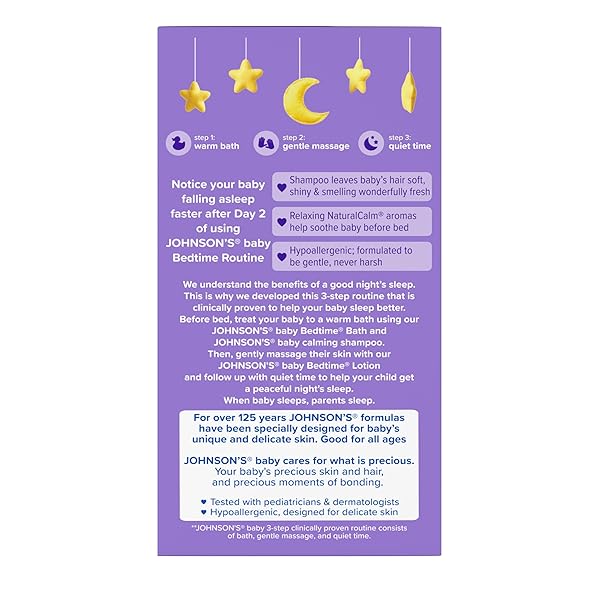 JOHNSON’S BABY SLEEPY TIME GIFT SET WITH CALMING BEDTIME BATH WASH, LOTION & SHAMPOO, BABY BEDTIME ESSENTIALS WITH RELAXING NATURALCALM AROMAS, HYPOALLERGENIC & PARABEN-FREE, 3 ITEMS