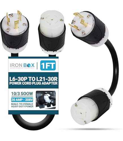 Amazon.com: Parkworld 61292 AC Adapter Cord NEMA L21-30P to L6-30R