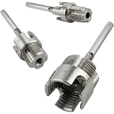 Judelvei 3 Pcs Integrated Internal &amp; External Pipe Threading Tool, 1/2" &amp; 3/4"&amp; 1" Dual-Function Pipe Threading Tool for PVC/Plastic Pipes, Electric Drill Compatible Pipe Threader Kit (Big)