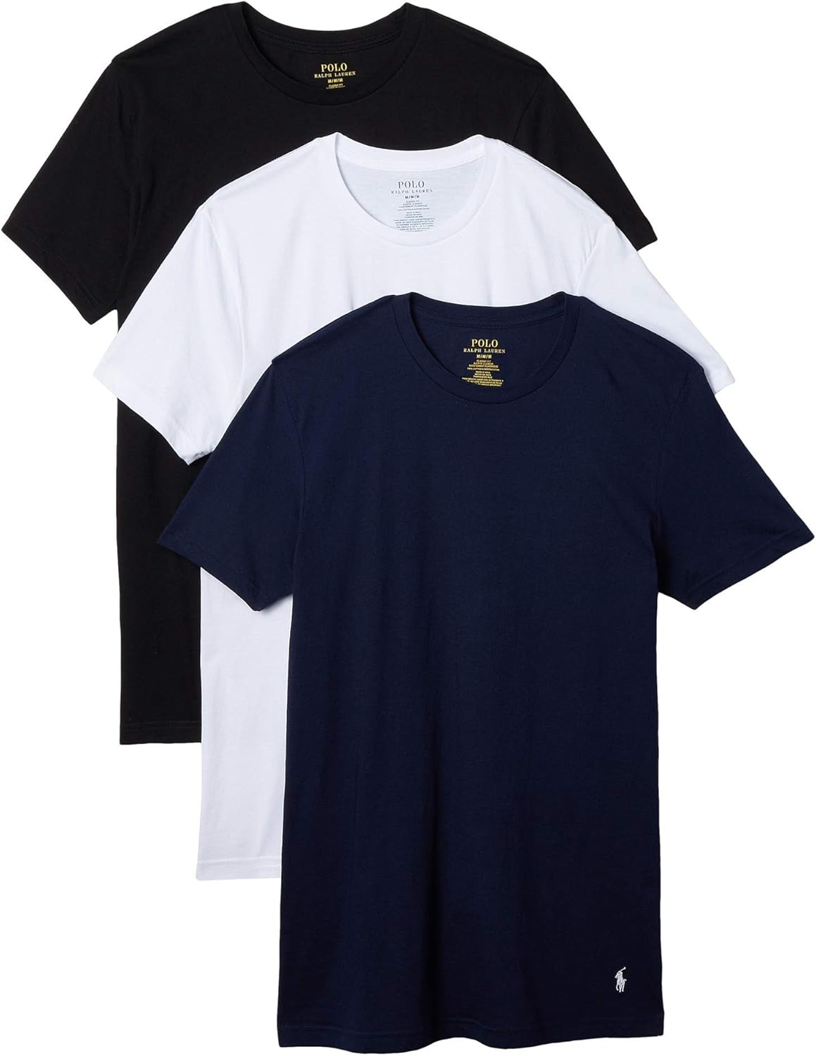 Polo Ralph Lauren Men's Classic Crew Neck Undershirts 3-Pack at  Men’s Clothing store