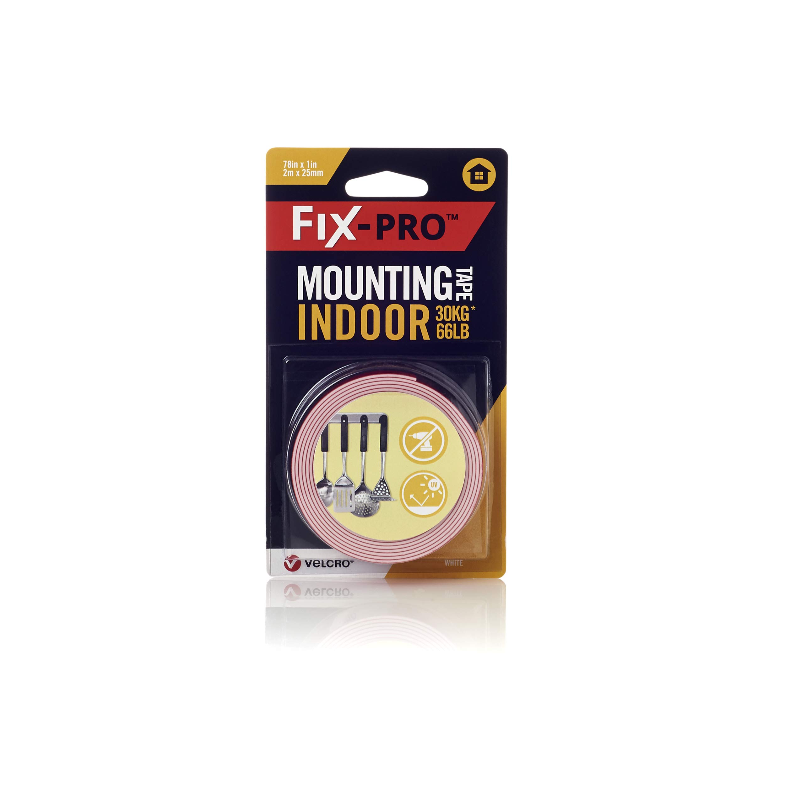 FIX-PRO® Mounting Tape Indoor 2m x 25mm White