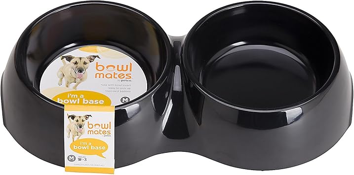 Pet Supplies Petco Bowlmates Black Double Round Base 3 Cup