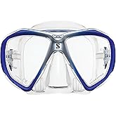 SCUBAPRO Spectra Dive Mask, Ultra Clear Dual Lens, Silver/Blue | Universal-fit skirt delivers all-day comfort, while a low-volume design offers easy clearing and a wide field of view