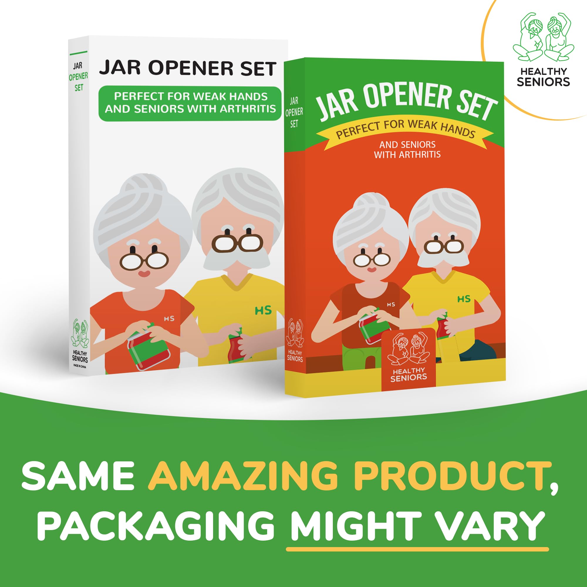 Jar Opener For Seniors With Arthritis, Easy Twist Jar Opener For Weak Hands, Multi-Function Bottle Opener For Arthritic Hands With Rubber Jar Opener Gripper Pad (Pea Green)