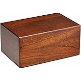 ARTISENIA Handmade Wooden Urn Box for Human Ashes | Cremation Funeral Pet Memorial Urn | Decorative Keepsake Urn for Cat or Adult Ashes | Burial Ash Box | 6 x 4 Inch
