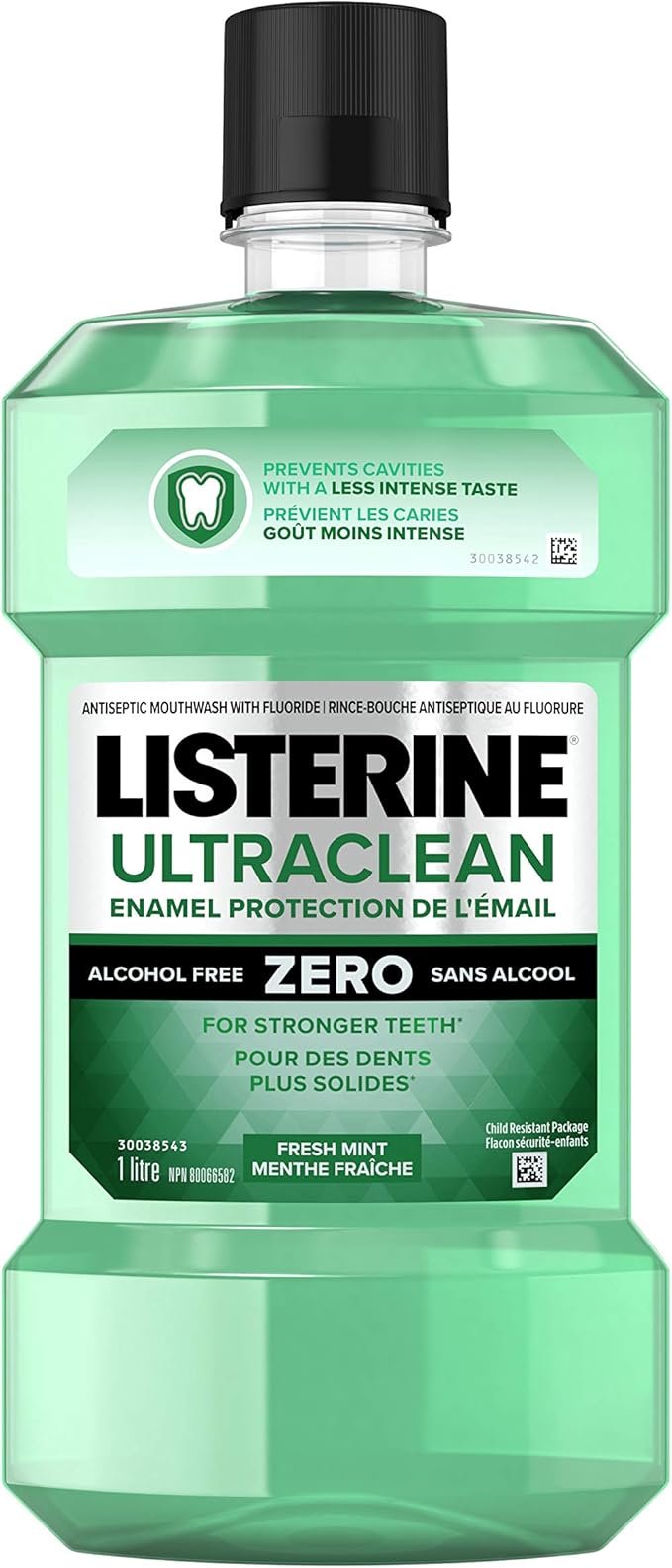 Listerine UltraClean Zero Rincebouche, sans alcool, protection émail