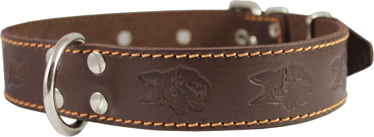 leather dog collar with bow
