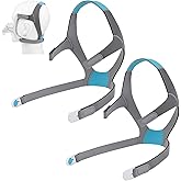 Hecatelly Replacement Headgear Kit for N20 Headgear with Magnetic Clips - Headgear Strap Compatible with AirFit N20/AirTouch N20 Full Face Masks (2 Headgear+ 4 Clips)
