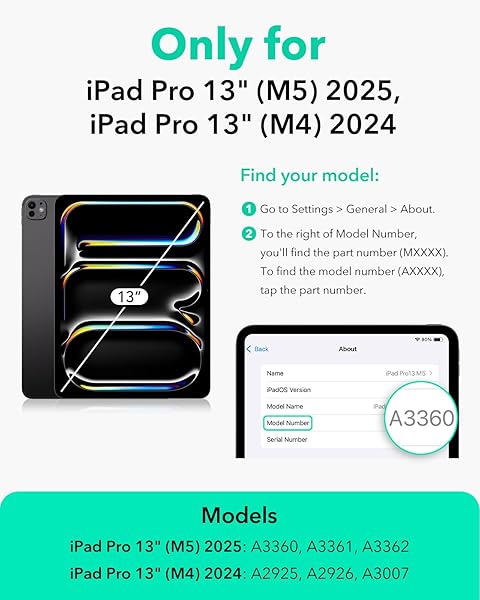 ESR FOR IPAD PRO 13 INCH CASE (M5/M4) 2025/2024, ROTATING CASE WITH REMOVABLE MAGNETIC COVER, ADJUSTABLE PORTRAIT/LANDSCAPE STAND, 9 STANDING ANGLES, SHIFT SERIES, PINK