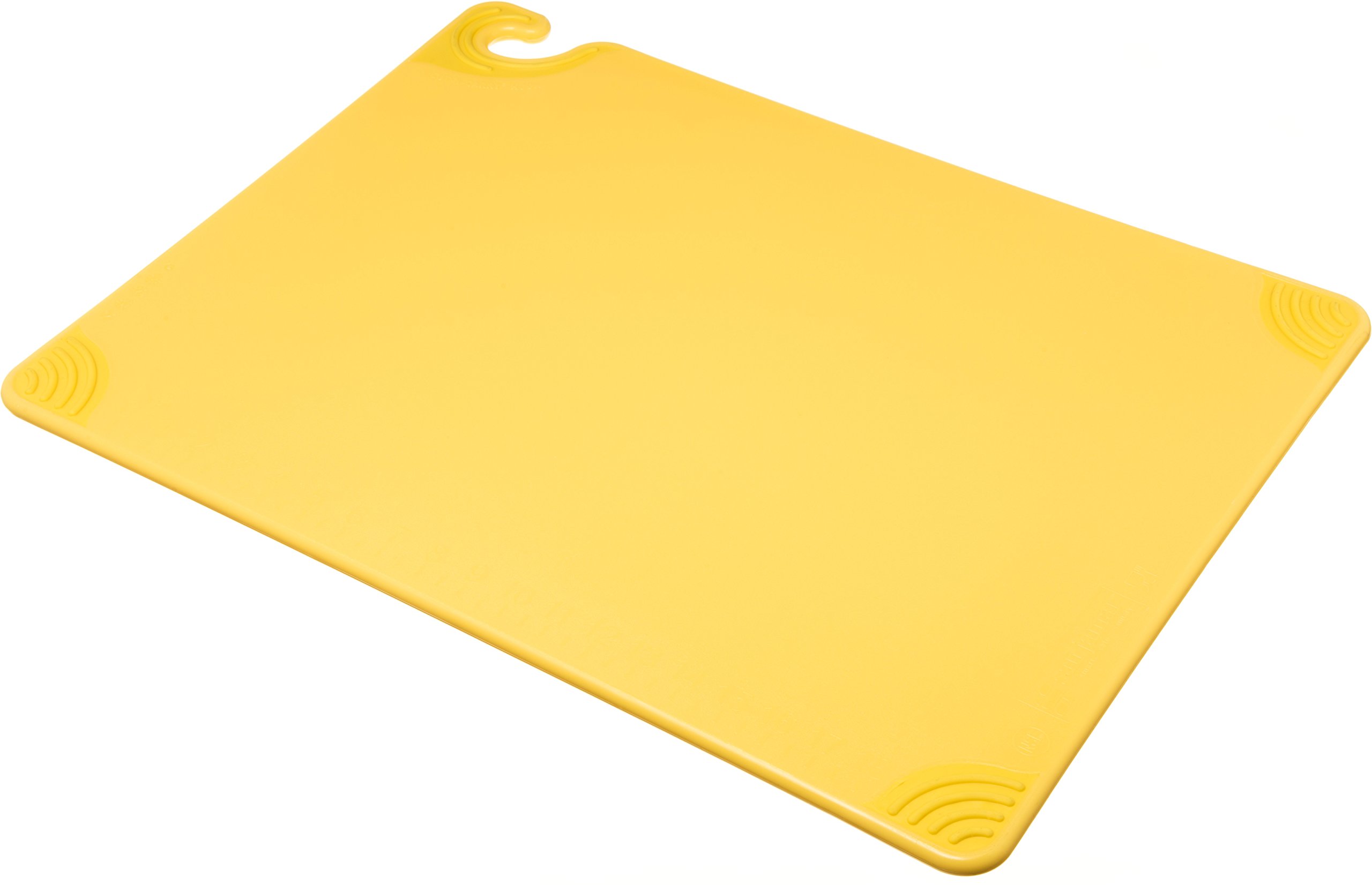 San Jamar CBG182412YL Saf-T-Grip Cutting Board, 457 mm H x 610 mm x 13 mm D, Yellow (Pack of 6)