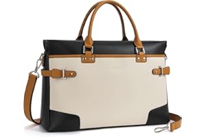 BOSTANTEN Womens Briefcase Leather Laptop Bag for Women 15.6 inch Computer Bag Messenger Business Work Tote