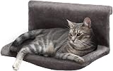 Petlicity Cat Radiator Bed Grey Warm and Cosy Pet Bed for Small Pets view 1