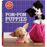 Klutz Pom-Pom Puppies Craft Kit, 8" Length x 1.5" Width x 9" Height, Natural