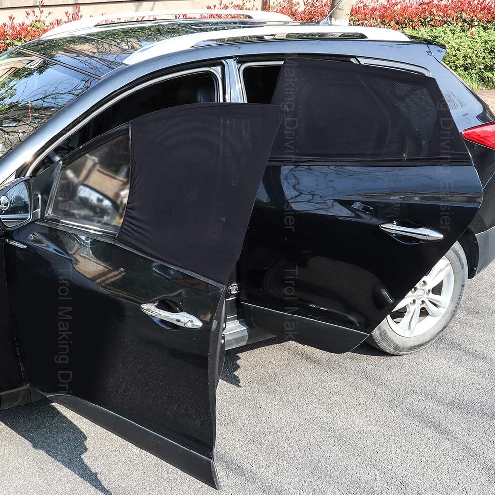 SmartSpec Sides Window Sunshades Universal All 4 pcs/set Car Curtains the Whole Sun UV Visor Protector Mesh Cover Privacy Shield