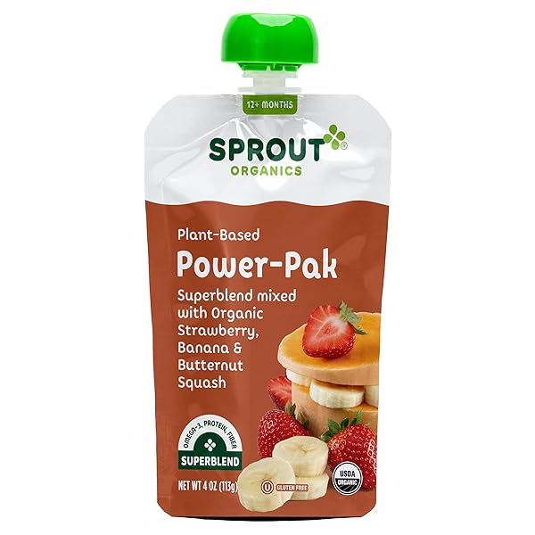 SPROUT ORGANICS SUPERBLEND WITH STRAWBERRY BANANA AND BUTTERNUT...