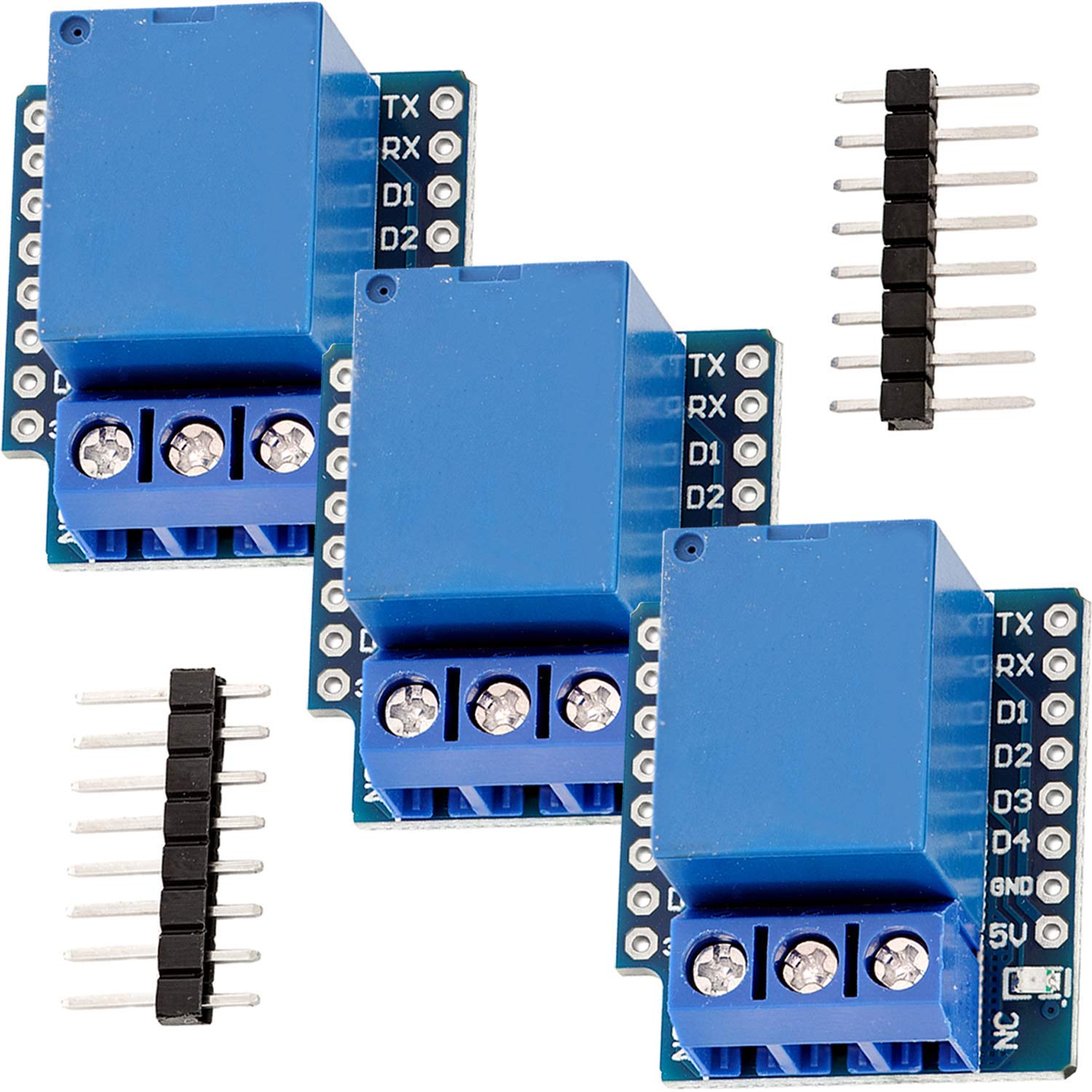AZDelivery 3 x Relay Shield for D1 Mini including eBook