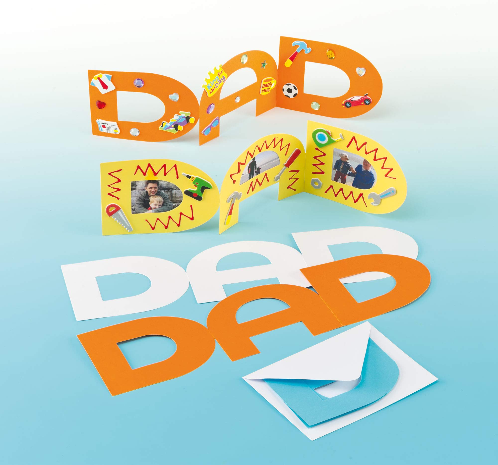Baker Ross ET484 Dad Greeting Card Blanks (Pack of 8)