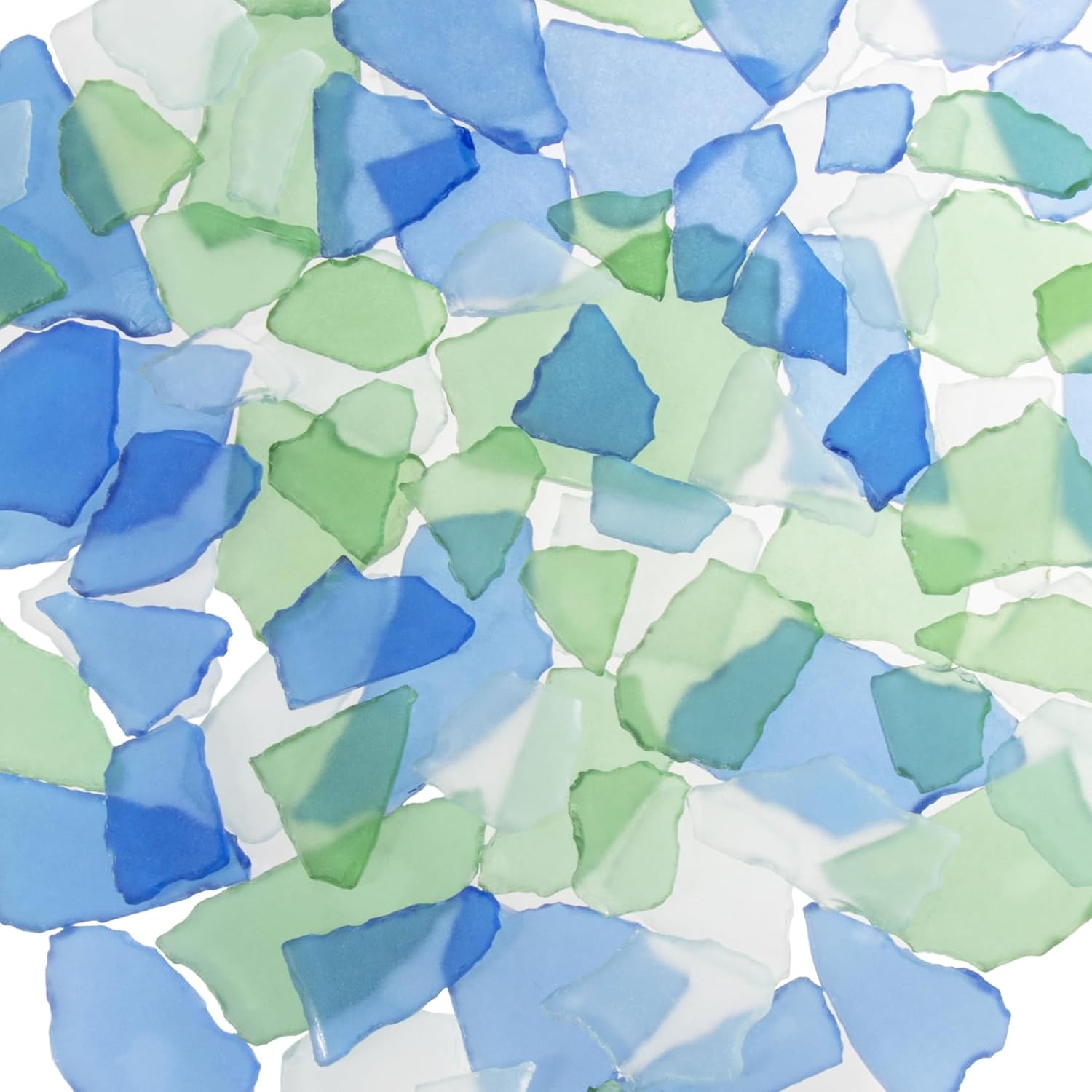 Vase Fillers - Sukh 15 OZ Frosted Sea Glass - Sea Glass Vase Fillers for Crafts Beach Glass Large Sea Glass Pieces vase fillers for Home Decor Aquarium DIY Crafts Blue & Clear & Green Mix…