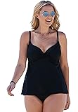 Swimsuits For All Women's Plus Size Wrap Swim Tankini Top in Bra Sizes