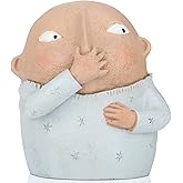 PlivBloom Boy Holding Nose Bathroom Statue,Funny Knick Knacks for Shelves,Quirky Toilet Home Decor Sculptures and Figurines,F