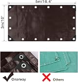 Onarway Tarpaulin Waterproof Heavy Duty 3m x 5m 150GSM Ground Sheet view 2