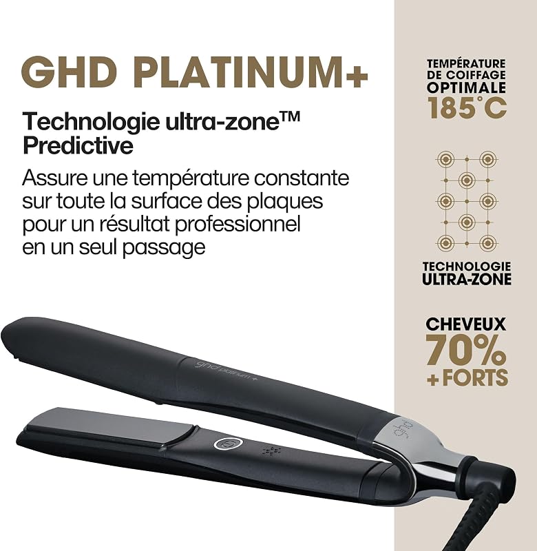 - Lisseur cheveux ghd Platinum+ - Fer à lisser professionnel