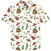 COSLAND Boys' Short Sleeve Button Down Shirts, Kids Novelty Top, X-Small-Large