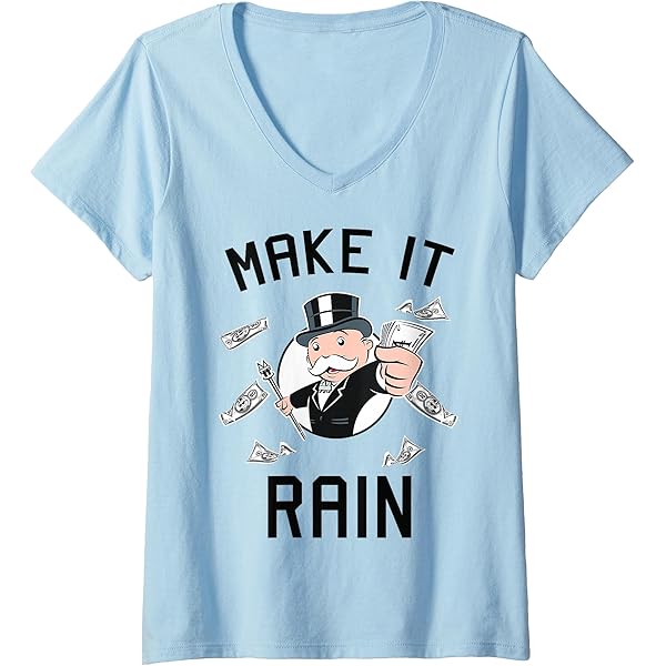 Amazon.com: Monopoly Man Make It Rain Vintage Logo T-Shirt