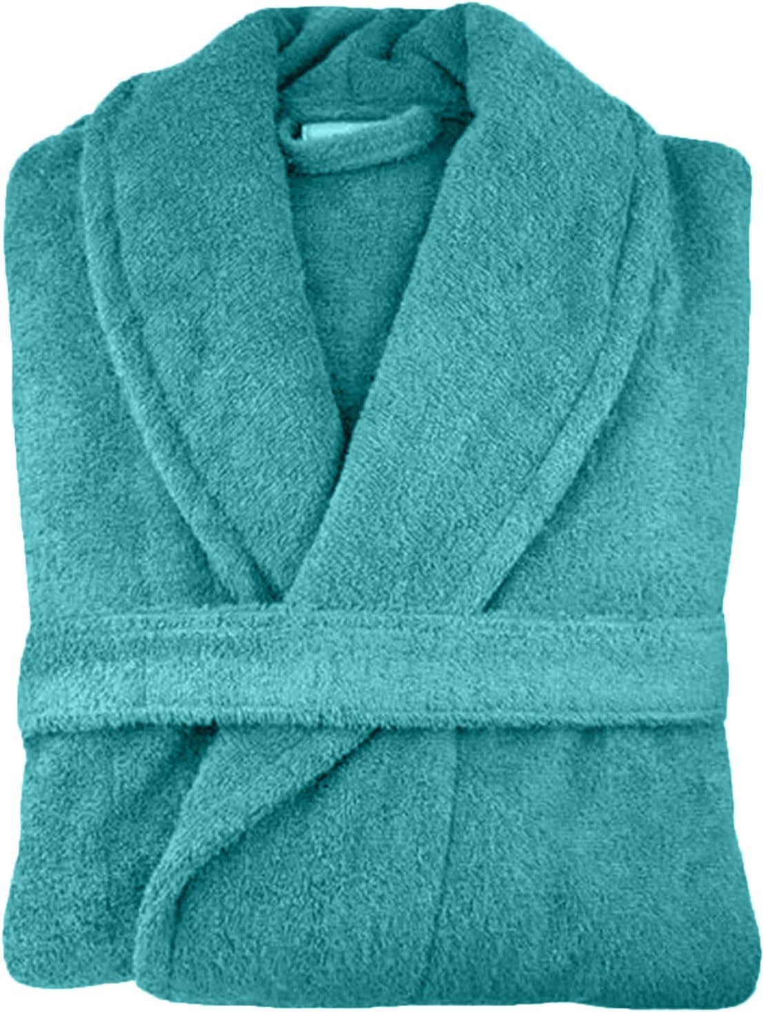 MENS LADIES UNISEX EGYPTIAN COTTON 500 GSM TERRY TOWELLING SHAWL COLLAR HOODED BATHROBE