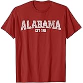 Classic Alabama Print Retro Varsity Vintage Alabama T-Shirt