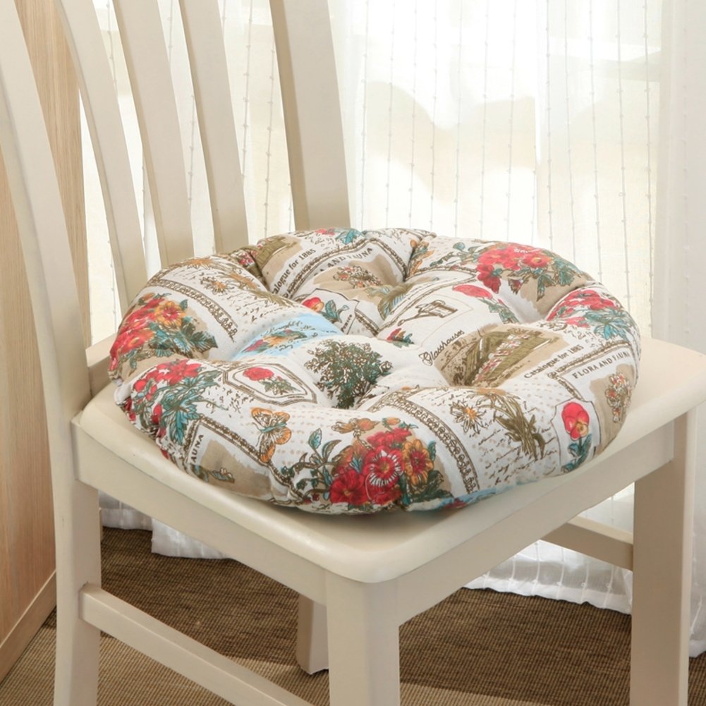 Qtqz Round Chair Cushion Autumn And Winter Padded Round Stool Rattan Cushion Simple Dormitory Futon Chair Pads L Diameter45cm 18inch