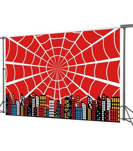 Spider Web Happy Birthday Photography Backdrop Super - View #9