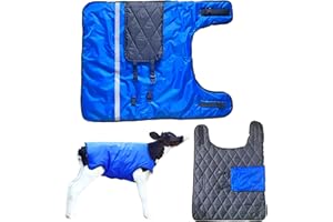 XUANNIAO Calf Blanket Horse Blanket Thickened Warm Calf Clothing Windproof Waterproof Calf Warm Artifact Calf Cold Clothing Calf Keep Warm Clothing Horse Blanket for Cattle(Blue 1 Pack)