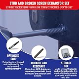 Tivoly Damaged Screw Extractor Set 5 HCS + 1 X-Out N2 M4–M18 Screws Studs view 2