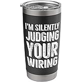 Funny Electrician Wiring Inspection Humor Design Stainless Steel Insulated Tumbler