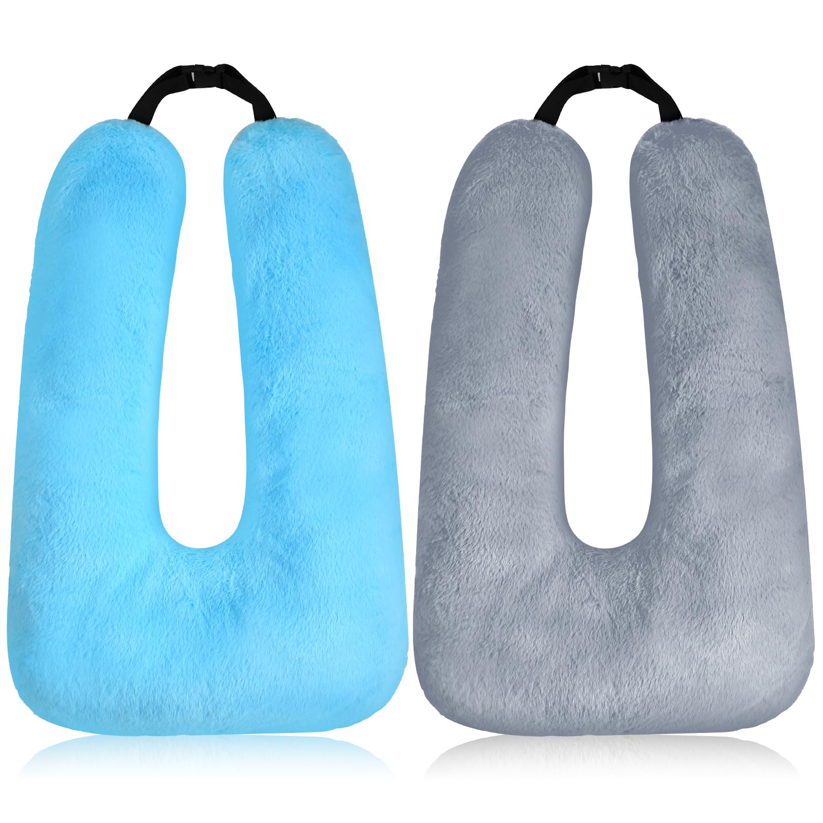 Photo 1 of ***USED***Barydat 2 Pcs Car Travel Pillow for The Back Seat 28 x 18 in Sleeping Reading Pillows for Long Distance Travel Car Cushion for Kids Adults Head and Body Support U Shaped Pad for Travel(Gray, Blue)