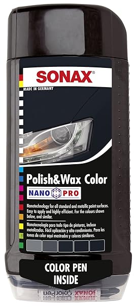 SONAX 296100 Polish & Wax Color NanoPro schwarz, 500 ml