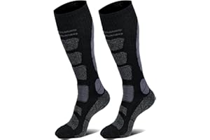 HROMEC Ski Socks Merino Wool Thermal Knee High Winter Snowboard Sport Socks Men Women, Hunting