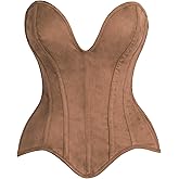 Daisy corsets womens Daisy Corsets Womens Tan Suede Plunge Steel Boned Corset Top & Plus Size Western Fashion Apparel