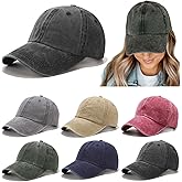 2-6 Packs Vintage Washed Plain Baseball Cap Distressed Dad Golf Hat for Men Women