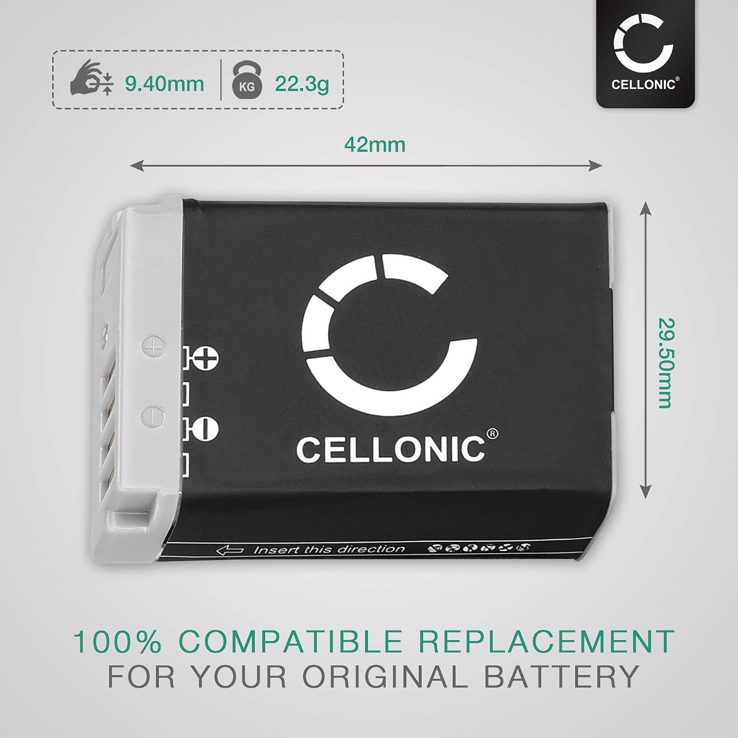 CELLONIC 1x Battery for Camera Compatible with Canon PowerShot G7 X, PowerShot SX740 HS, PowerShot SX620 HS, NB-13L - (1010mAh, 3.6V) - Image 5