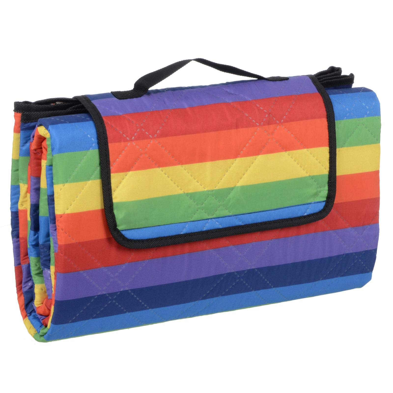 Azuma Family Picnic Blanket Waterproof Travel Rug Camping Mat Rainbow L 130x150cm