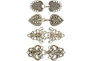 J.CARP Dress Clips Sweater Clips Shawl Clips for Women, Vintage Cardigan Clip, Girls Brooch Clips for Clothing Pack of Four