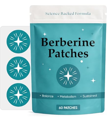 Ledisa Berberine Patches | Berberine Patch with L-Glutamine, Garcinia Cambogia, Resveratrol for Women & Men | 30 Days Supply