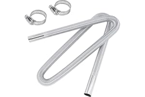 IONPSHG 25mm /1 Inch Parking Air Heater Exhaust Pipe 150cm/59in Air Diesel Exhaust Extension Pipe Exhaust Pipe Duct Connector